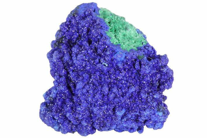 Sparkling Azurite and Malachite Crystal Cluster - Morocco #73424
